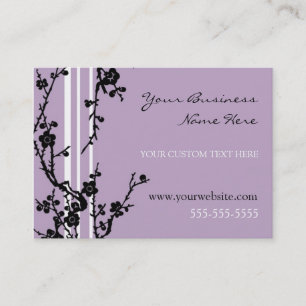 Elegant Purple Floral Business Cards