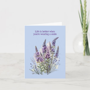 Elegant Purple Floral Design for Any Occasion Card