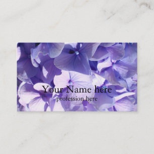 Elegant Purple floral Hydrangea Business Card