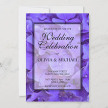 Elegant purple floral hydrangea Wedding
