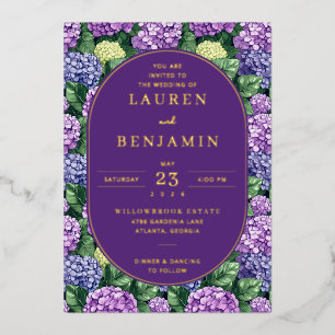 Elegant Purple Floral Invitation