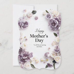 Elegant Purple Floral Mother's Day Card