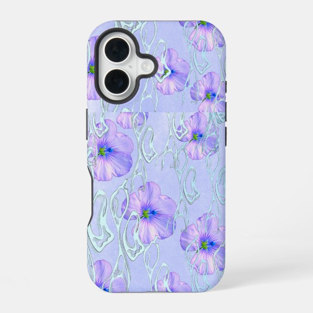 Elegant Purple Floral Phone Case – Botanical Art D (Back)