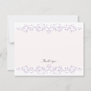 Elegant Purple Floral Thank You Card