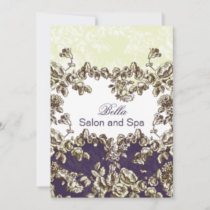 elegant purple flourish Business Thank You Cards