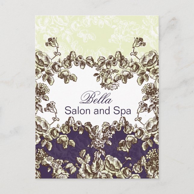 elegant purple flourish business ThankYou Cards (Front)