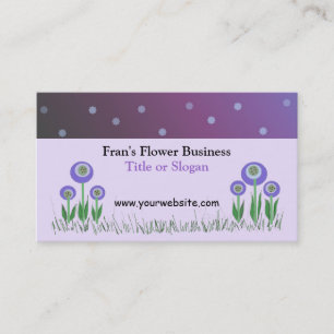 Elegant Purple Flower Business Design Card