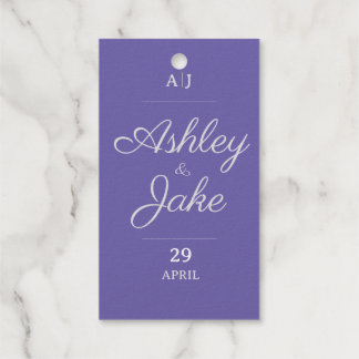 Elegant Purple Foil Gift Tag