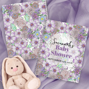 Elegant Purple Garden Flowers Baby in Bloom Notebook