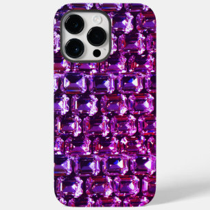 Elegant purple gemstones diamonds Case-Mate iPhone 14 pro max case