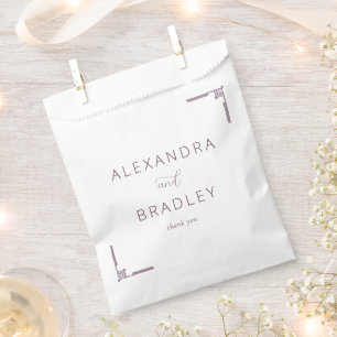 Elegant Purple Geometric Motions Favour Bag