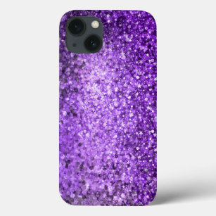 Elegant Purple Glitter & Diamonds iPhone 13 Case