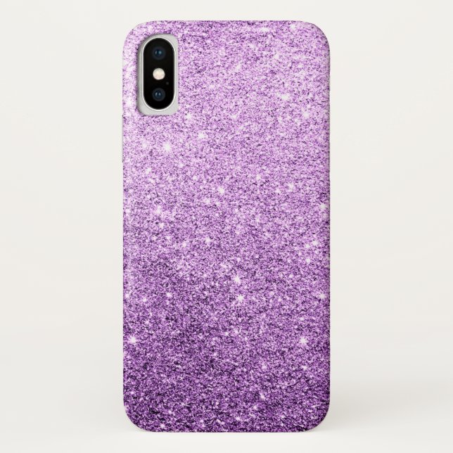 Elegant Purple Glitter Luxury Case-Mate iPhone Case (Back)