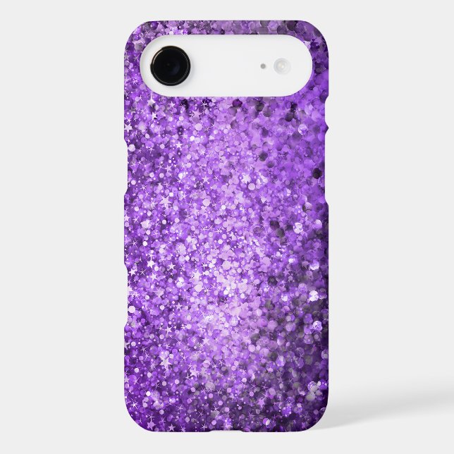 Elegant Purple Glitter & Sparkles Case-Mate iPhone Case (Back)