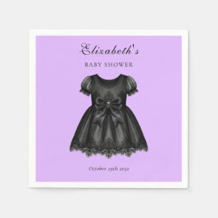 Elegant Purple Gothic Baby Shower Napkin
