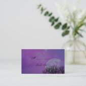 Elegant Purple Gothic Posh Wedding Place Cards (Standing Front)
