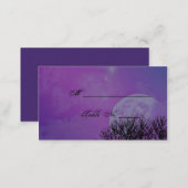 Elegant Purple Gothic Posh Wedding Place Cards (Front/Back)