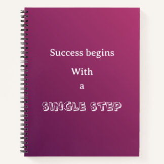 Elegant Purple Gradient Motivational Personalised Notebook