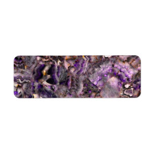Elegant purple granite quartz return address label