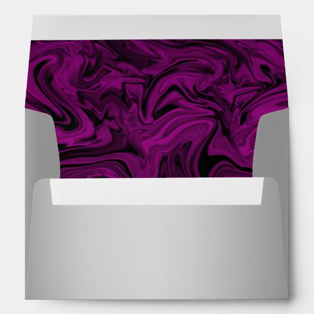 Elegant Purple Grey 5x7 Envelope (Back (Bottom))