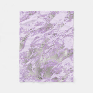 Elegant Purple Grey Abstract Chic Pattern Fleece Blanket