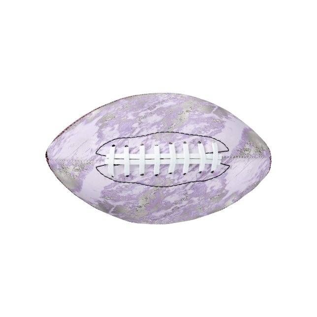 Elegant Purple Grey Abstract Chic Pattern Football (Front)