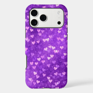 Elegant Purple Hearts iPhone 17 Pro Max Case