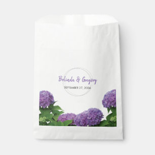 Elegant Purple Hydrangea Wedding Favour Bag