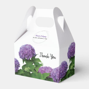 Elegant Purple Hydrangea Wedding Favour Box