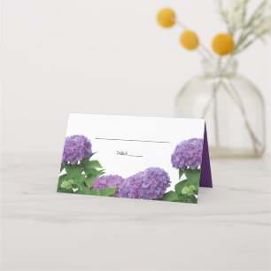 Elegant Purple Hydrangea Wedding Place Card