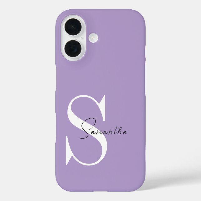 Elegant Purple iPhone Case with Personalised (Back)