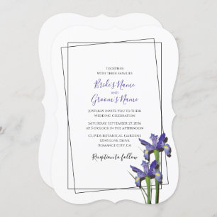 Elegant Purple Iris Wedding Invitations