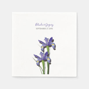 Elegant Purple Iris Wedding  Napkin