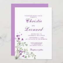 Elegant Purple Lavander Flowers Wedding