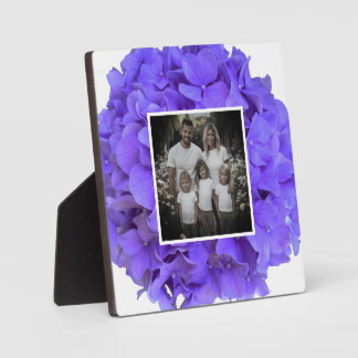 Elegant purple lavender lilac floral hydrangeas  plaque