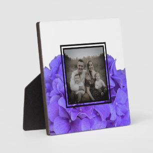 Elegant purple lavender lilac floral hydrangeas  plaque