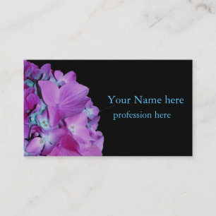 Elegant purple Magenta flower Hydrangea Business Card