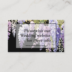 Elegant purple magenta watercolor wisteria wedding enclosure card