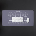 Elegant Purple Minimalist Calendar Desk Mat<br><div class="desc">Stay organised in style with this elegant purple minimalist design, making every day feel special. The clean layout is perfect for a fresh start to the year ahead. Enjoy the calming hue that adds a touch of sophistication to any workspace. Let this be your go-to for keeping track of important...</div>