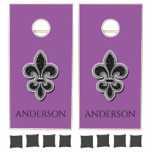 Elegant Purple Modern Fleur De Lis Flower