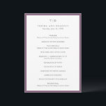 Elegant Purple Monogram Modern Wedding Program<br><div class="desc">Modern wedding programs featuring a clean design with serif and script fonts.</div>