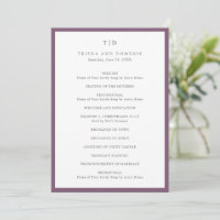 Elegant Purple Monogram Modern Wedding