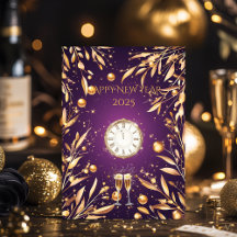 Elegant Purple New Year’s Eve with Gold foliage