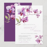 Elegant Purple Orchid Floral Wedding