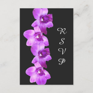 Elegant Purple Orchids RSVP Card