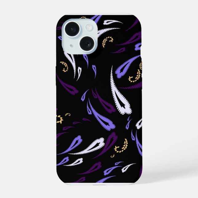 Elegant Purple Paisley Pattern Phone Case (Back)