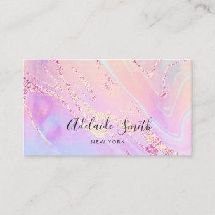 elegant purple pink blue design business card