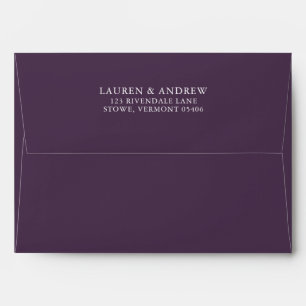 Elegant Purple Plum Simple Minimalist Envelope