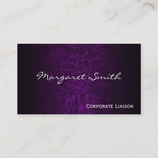 Elegant Purple Professional Business Cards (Front)