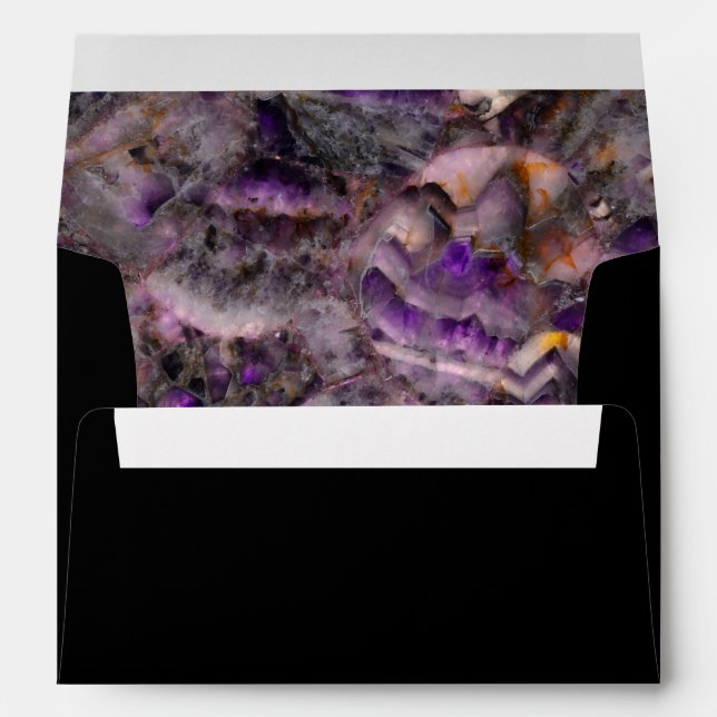 Elegant purple quartz granite stone marble pattern envelope (Back (Bottom))